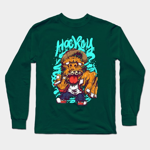 Hockey Long Sleeve T-Shirt by badsyxn